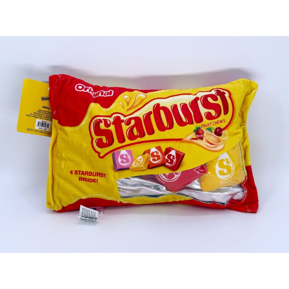 Starburst Original Fruit Chews Plush Pillow & 4 Mini Plush Candies New Iscream